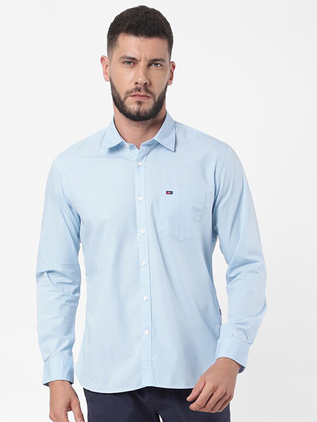 

AD By Arvind Men Blue Casual Shirt