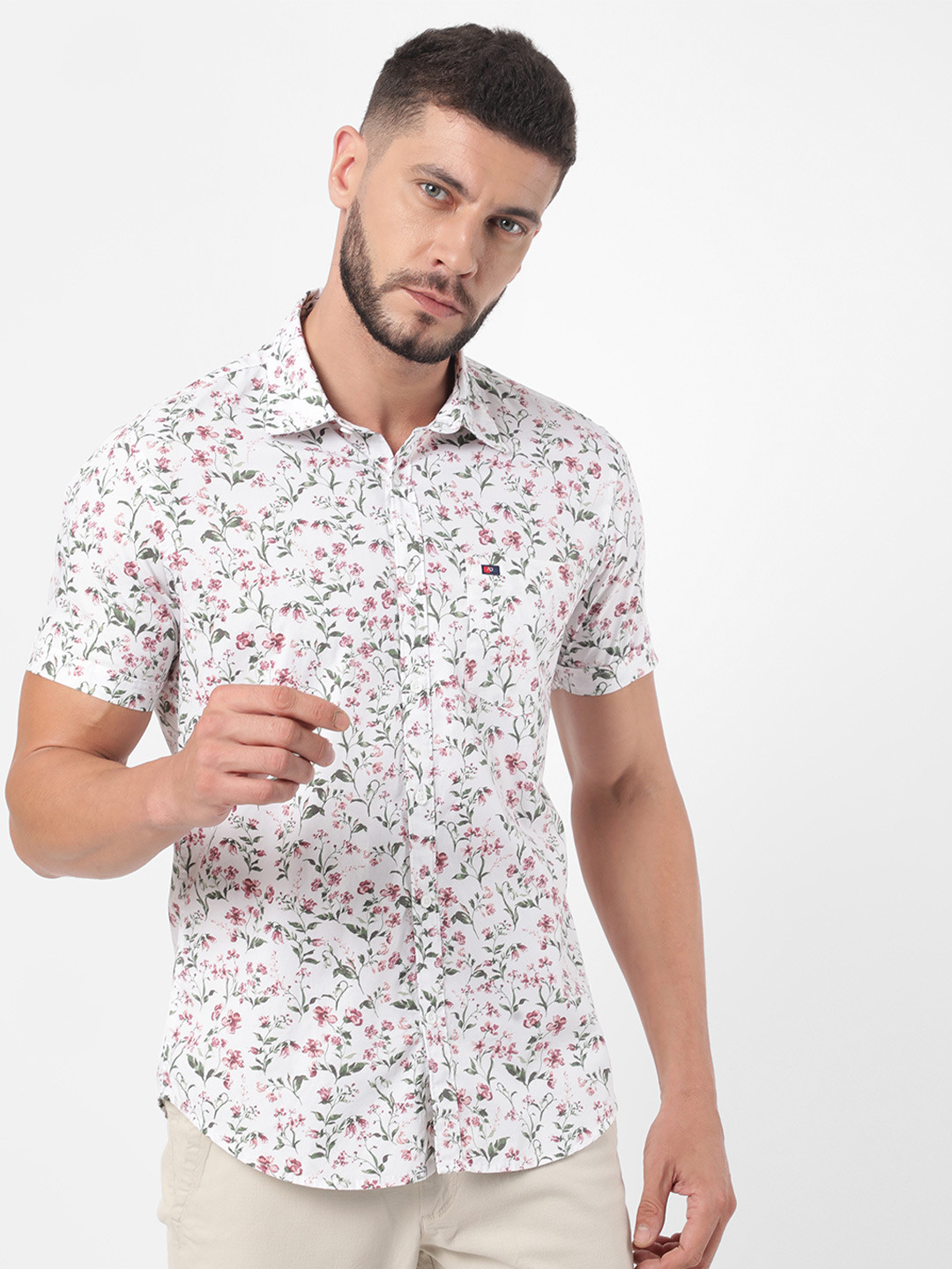 

AD By Arvind Men Maroon Floral Printed Casual Shirt