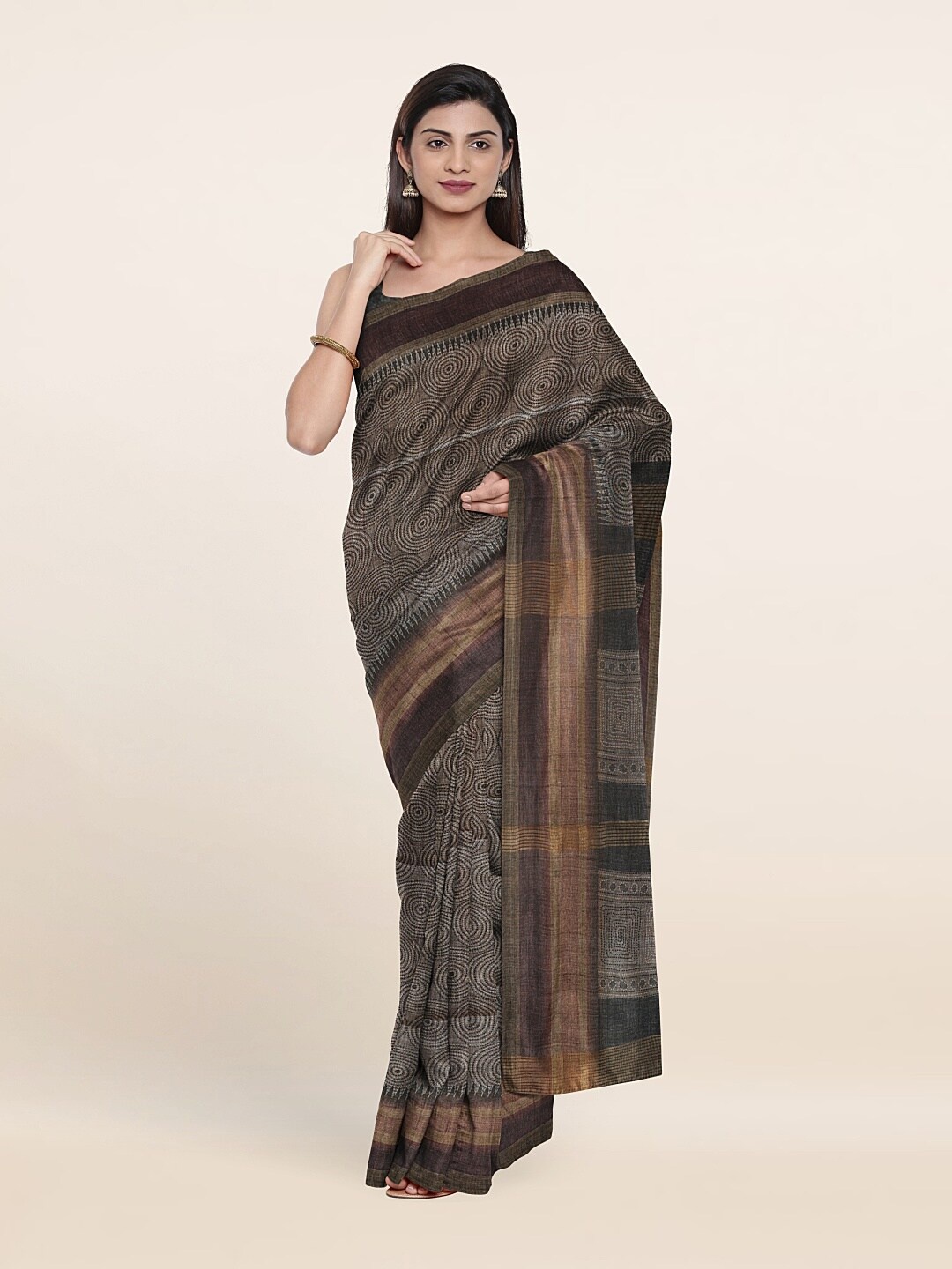 

Pothys Grey Zari Art Silk Saree