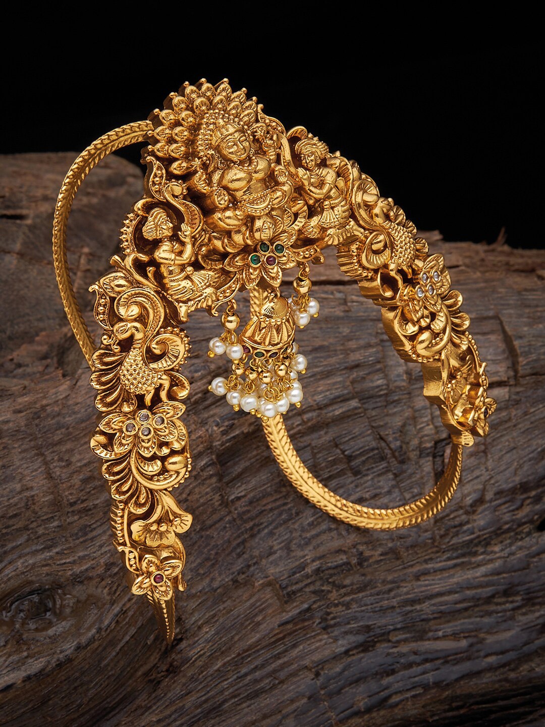 

Kushal's Fashion Jewellery Women Red & Green Temple Armlet Bracelet