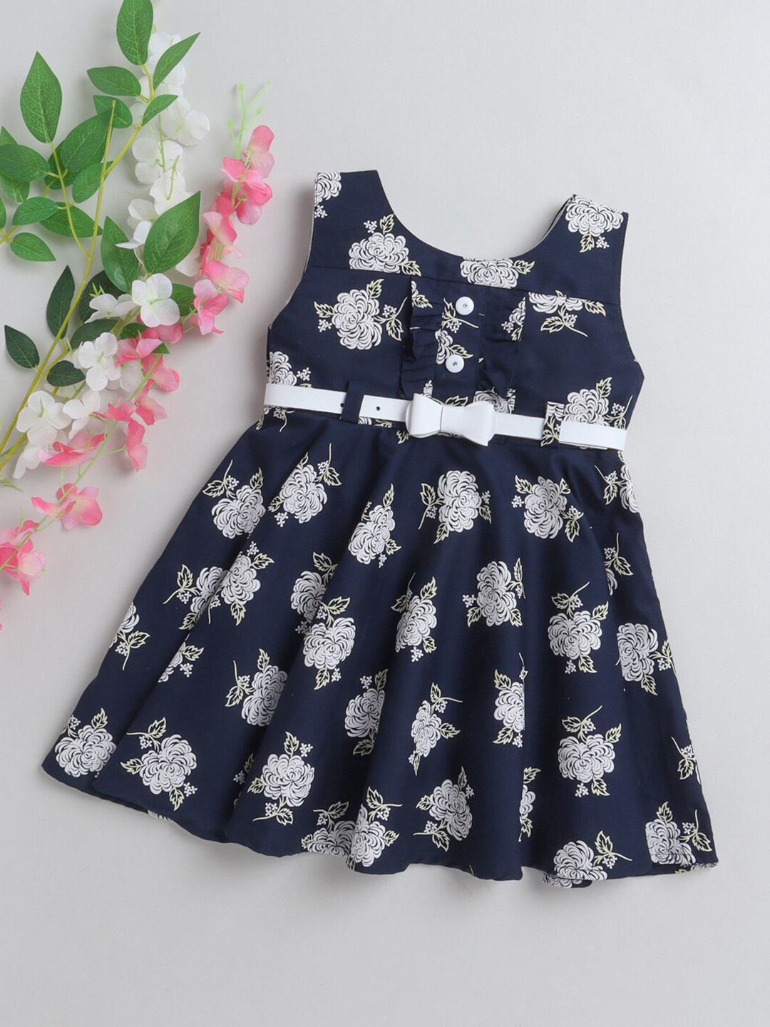 

The Magic Wand Navy Blue Floral Dress