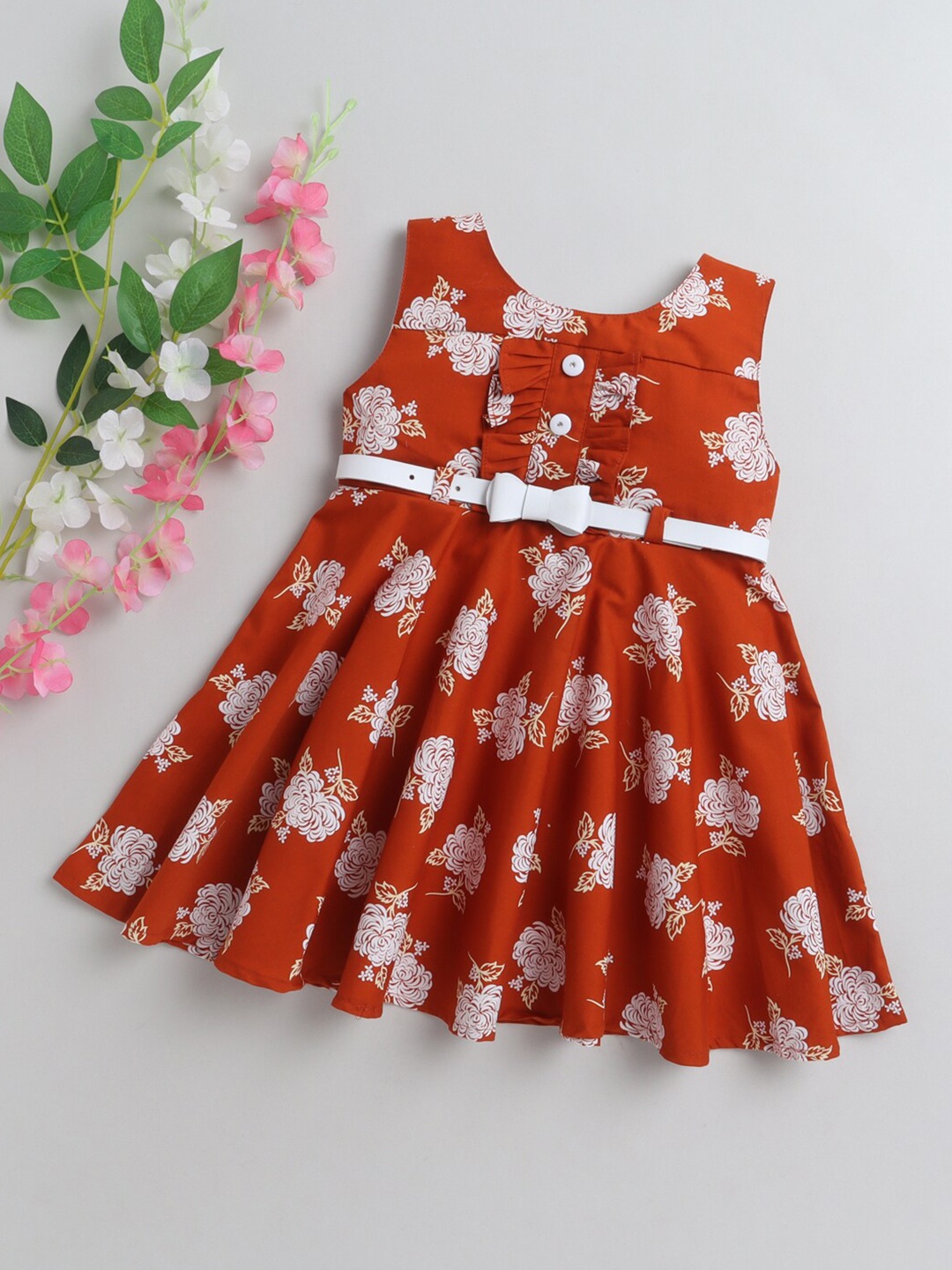 

The Magic Wand Rust Floral Dress