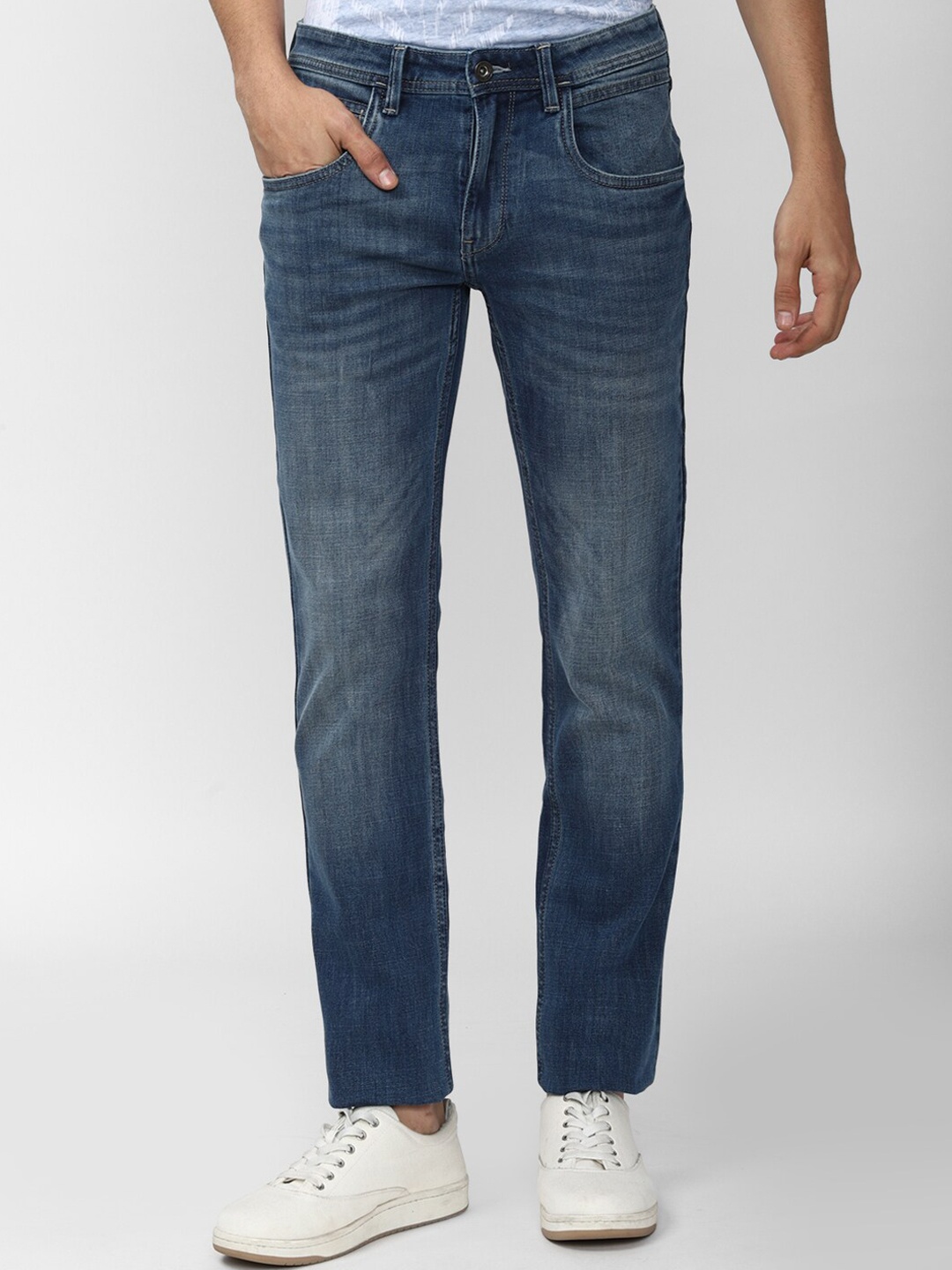 

VAN HEUSEN DENIM LABS Men Navy Blue Slim Fit Light Fade Jeans