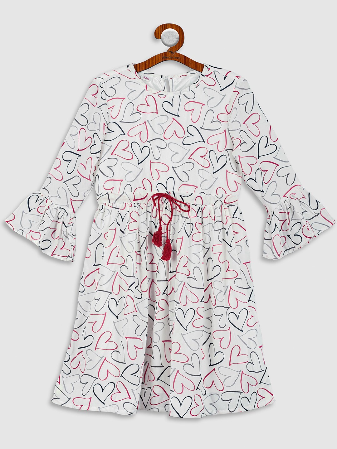 

MYY White Georgette Fit and Flare Dress