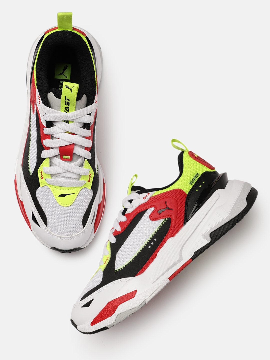 

Puma Unisex White Colourblocked RS-Fast Limiter Sneakers