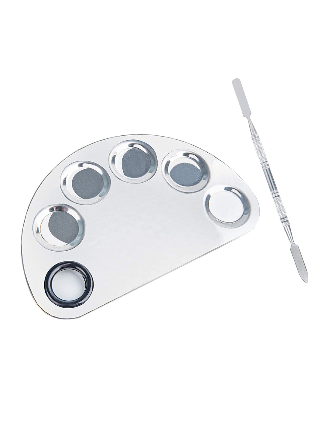 

Beaute Secrets Silver Toned Makeup Palette Cosmetic Mixing Tray