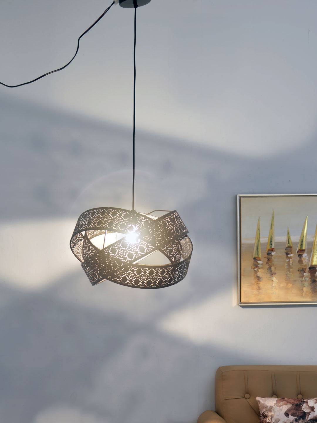 

Athome by Nilkamal Black Metalica Ceiling Lamp