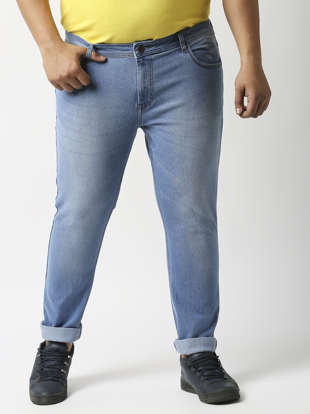 

High Star Men Blue Jean Slim Fit Light Fade Stretchable Jeans