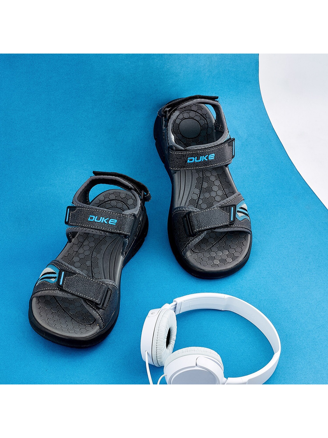 

Duke Men Grey Sports Sandals