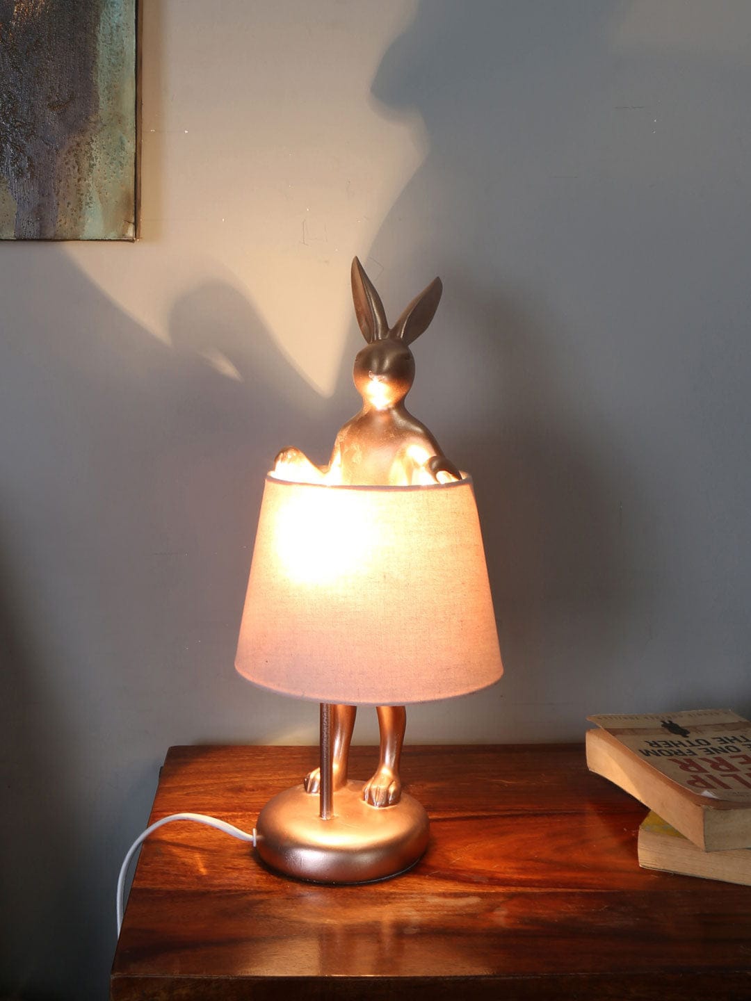 

Athome by Nilkamal Rose Gold-Plated Bunny Shaped Table Lamp