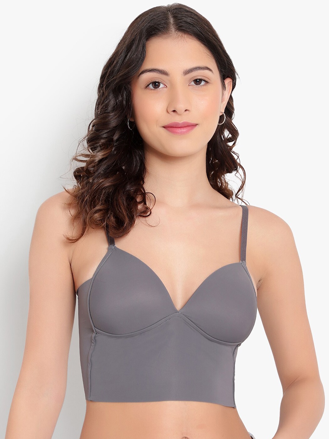 

PARKHA Grey Bralette Bra - Lightly Padded