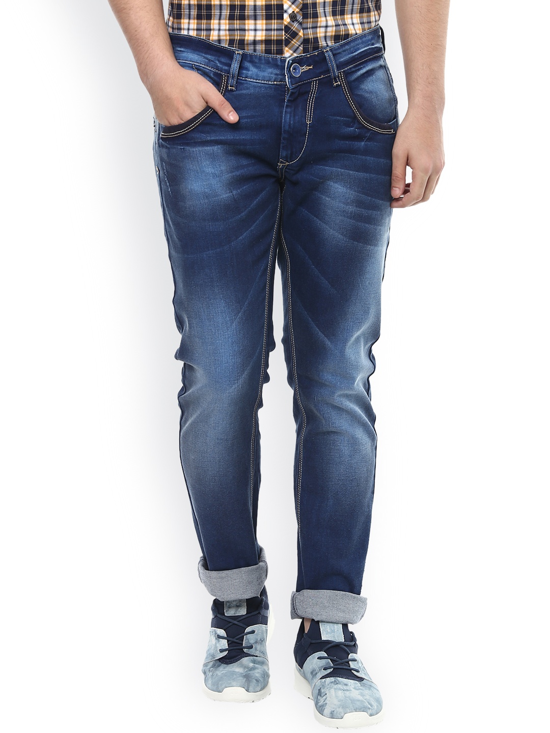 

SPYKAR Men Blue Super Skinny Fit Low Rise Clean Look Jeans