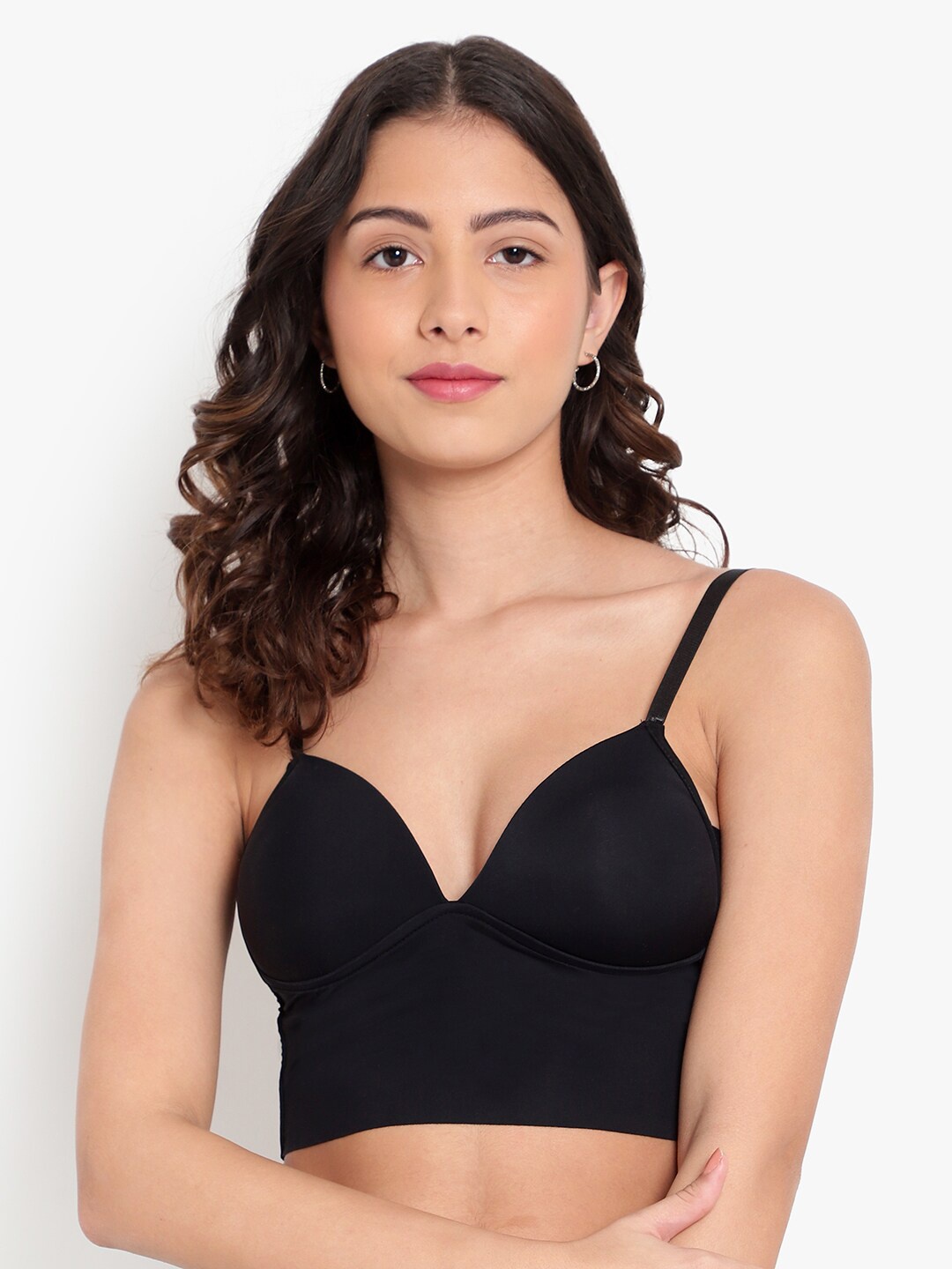 

PARKHA Black Lightly Padded Bralette Bra
