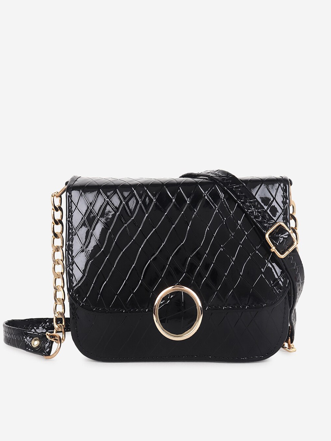 

Stropcarry Black Structured Sling Bag with Quilted