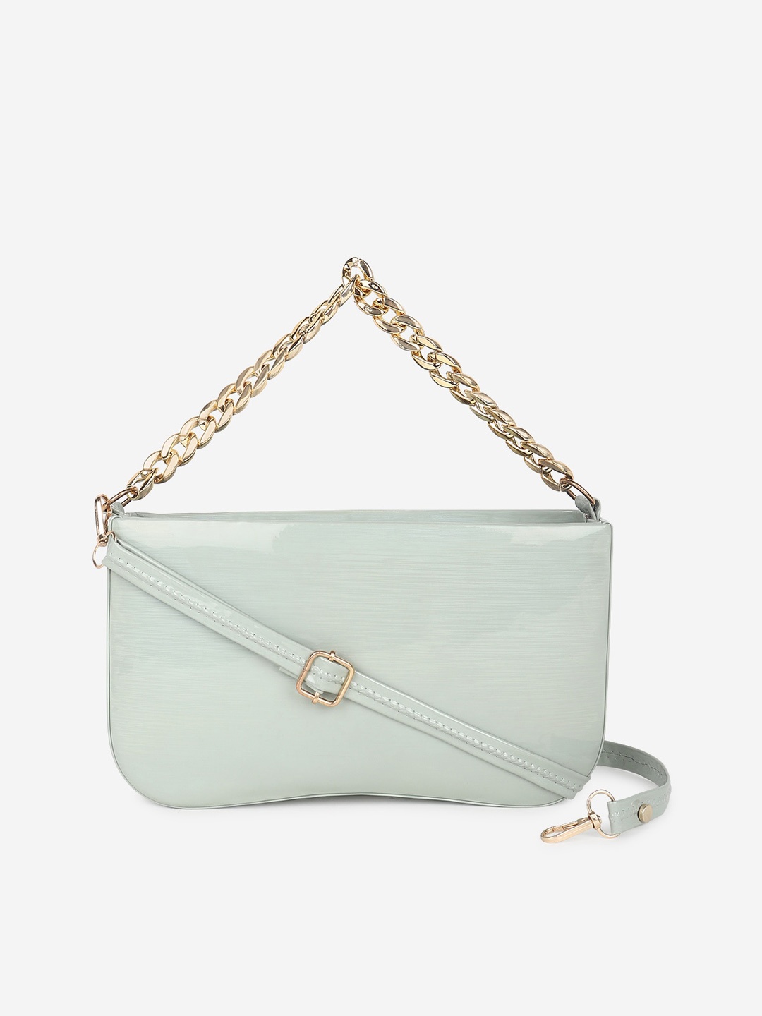 

Stropcarry Green Structured Handheld Bag with Tasselled