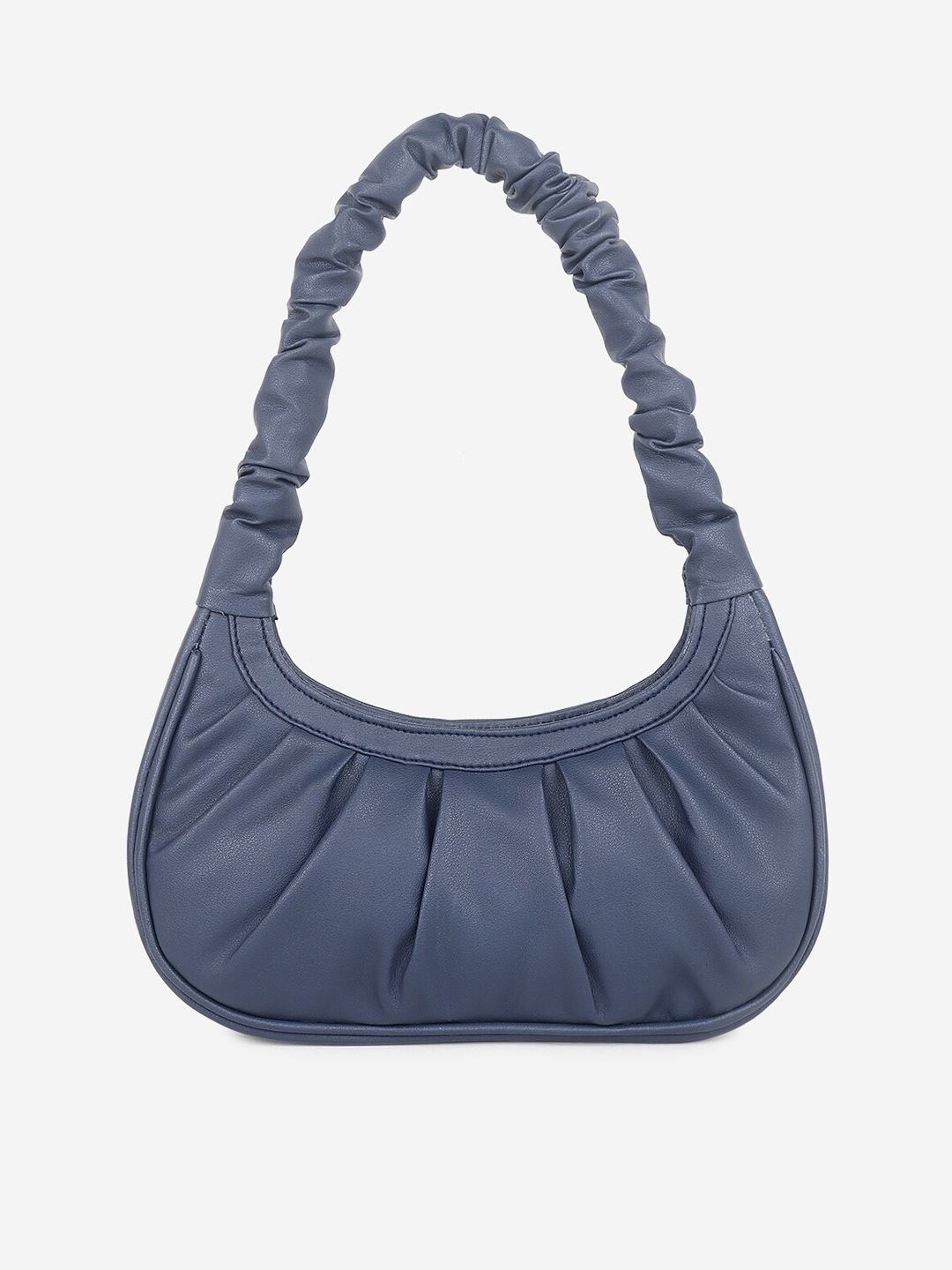 

Stropcarry Blue Half Moon Shoulder Bag with Fringed