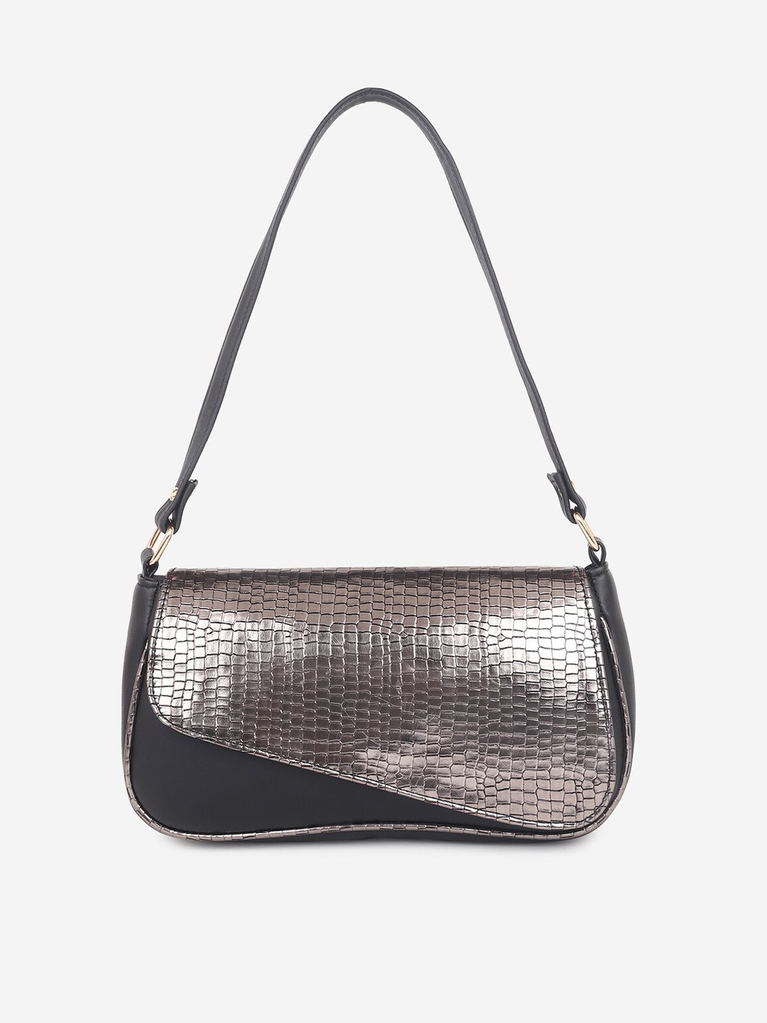 

Stropcarry Black Textured Bowling Handheld Bag with Quilted