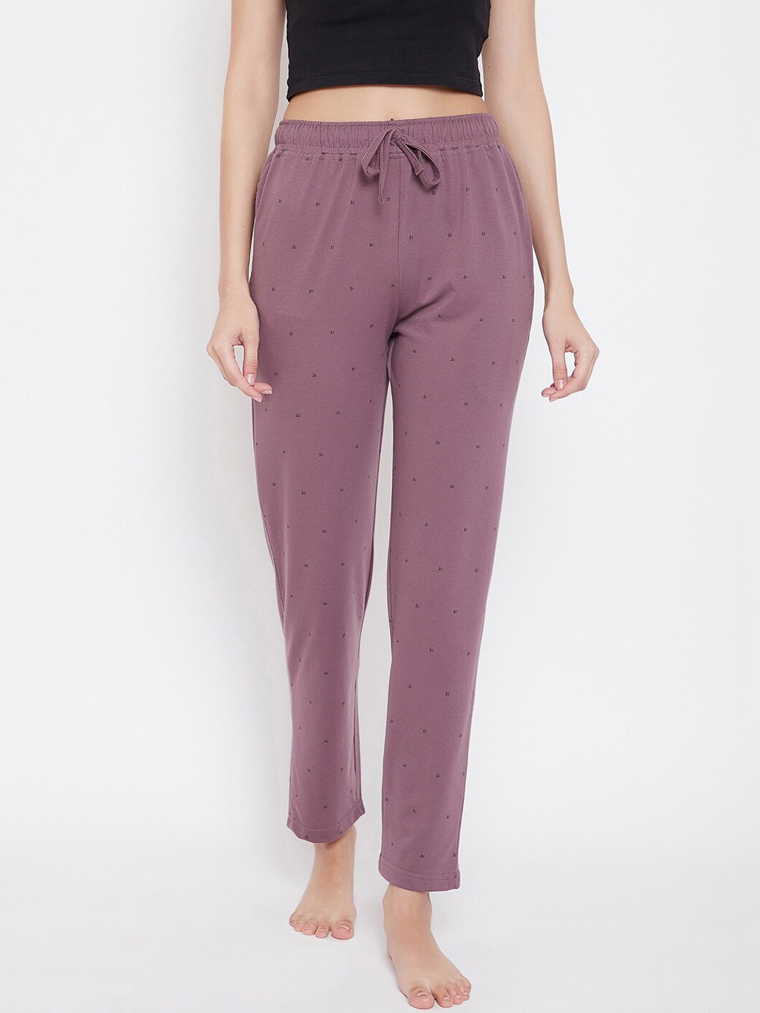 

Okane Women Purple & Black Printed Lounge Pants