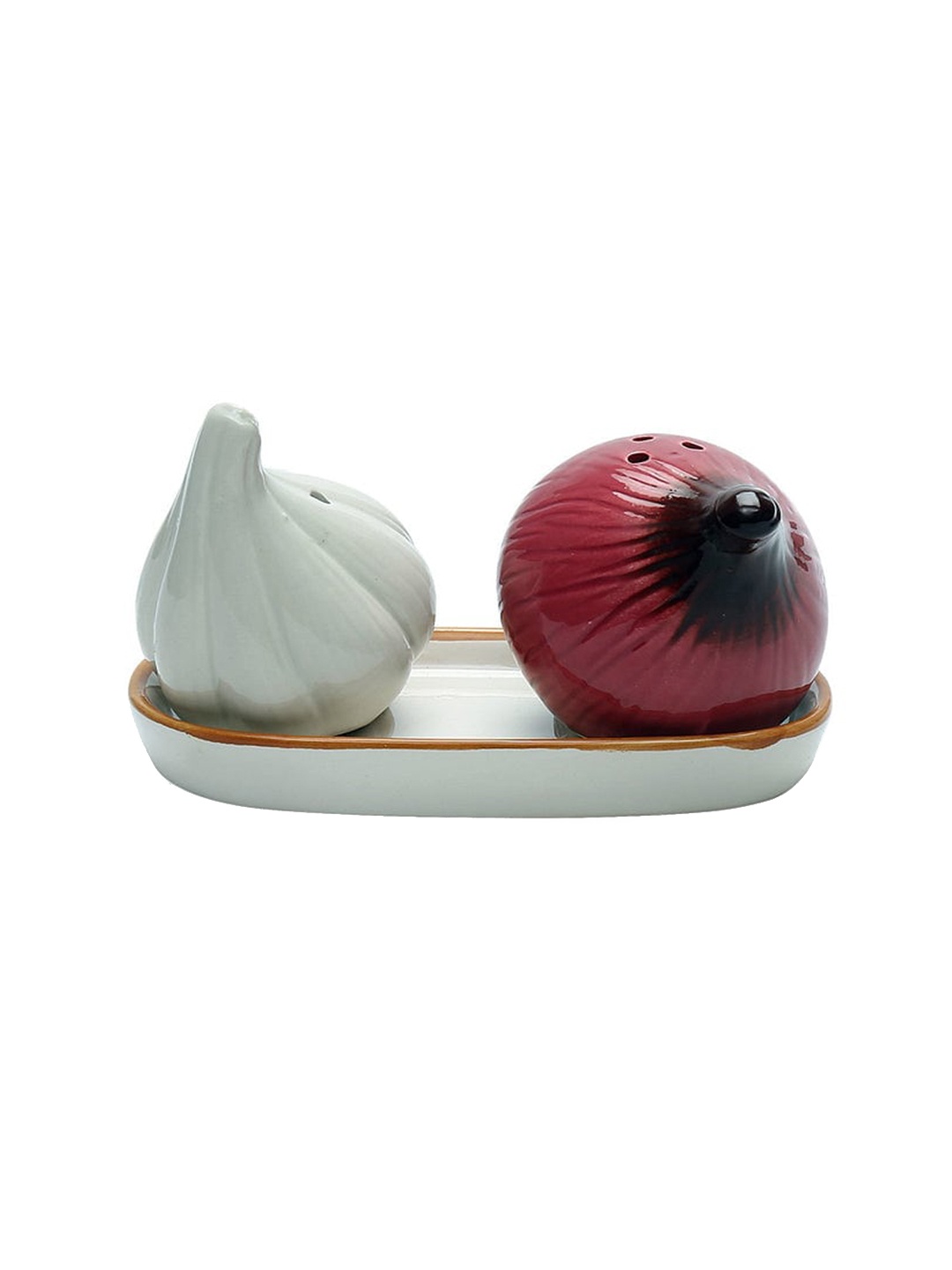 

Athome by Nilkamal White Salt & Pepper Ceramic Tray