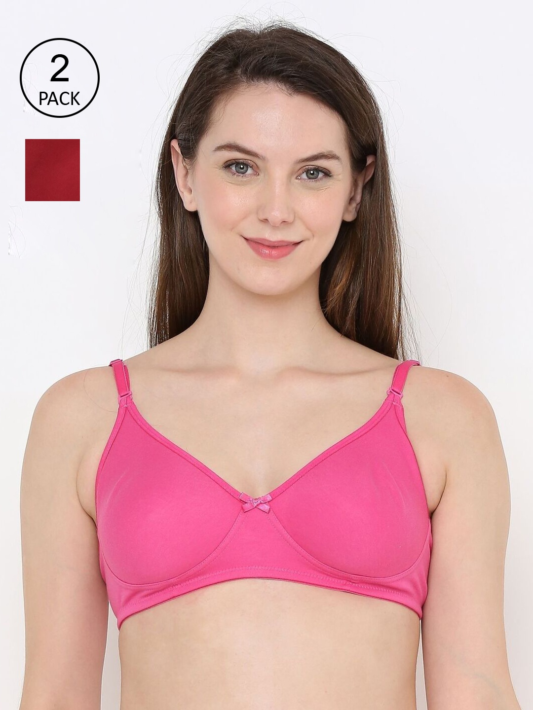 

Berrys Intimatess Pink & Maroon Bra