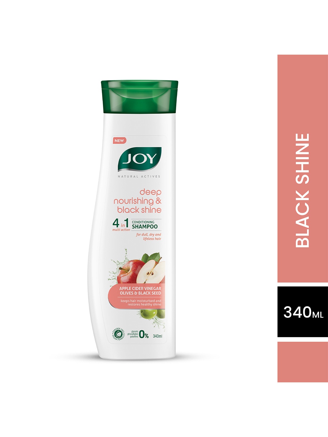 

JOY Deep Nourishing & Black Shine Shampoo for Dull & Dry Hair --340ml, White