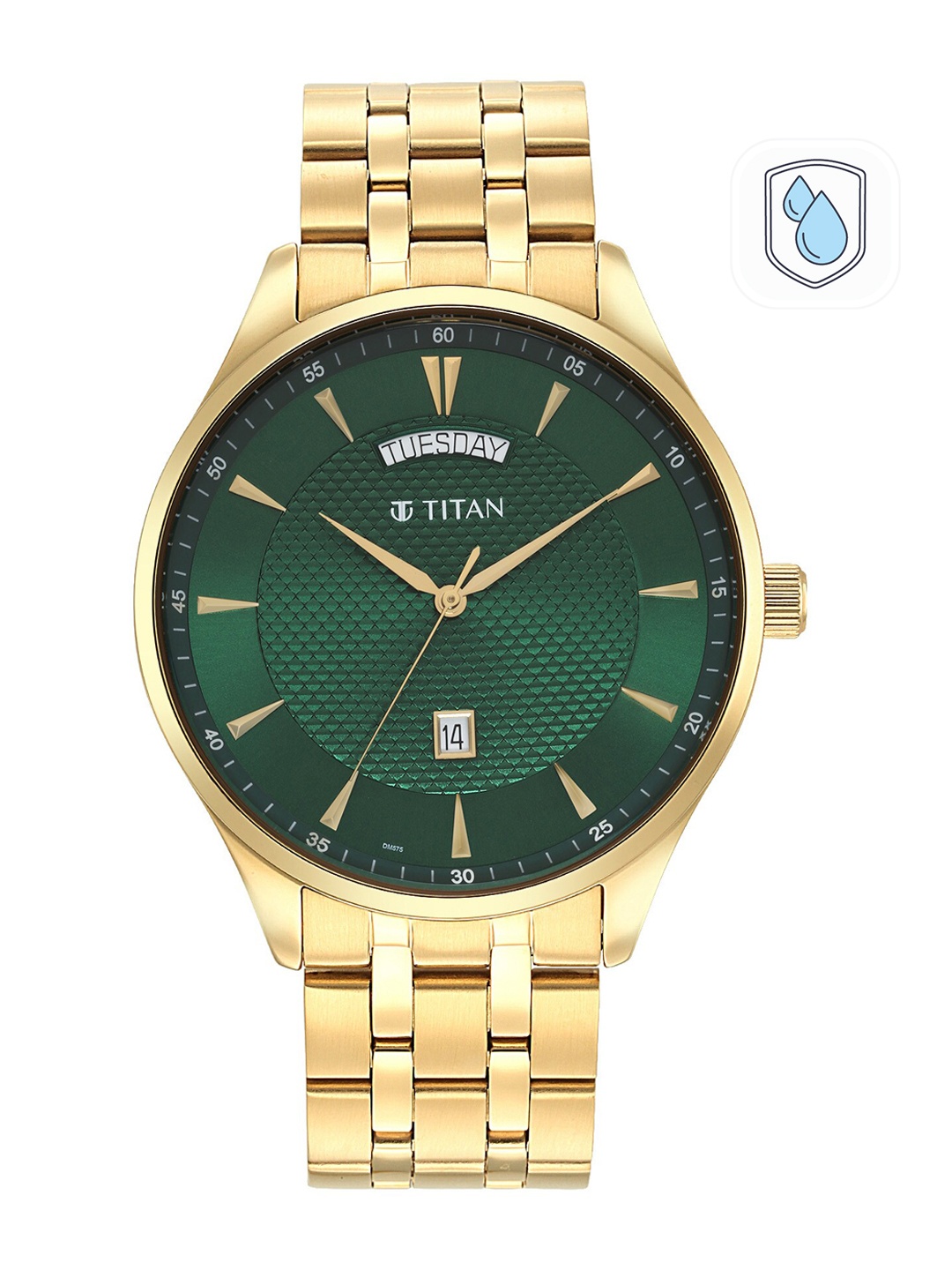 

Titan Men Dial & Stainless Steel Straps Analogue Watch 90127YM03, Green
