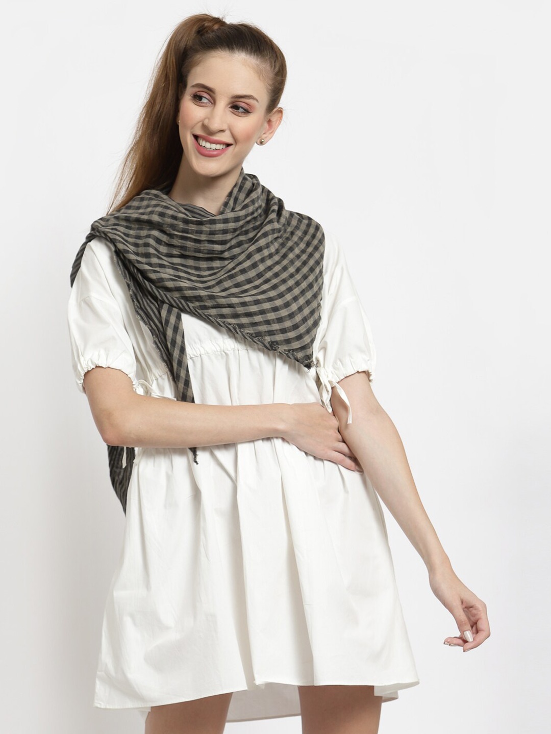 

J Style Women Brown Printed Stole