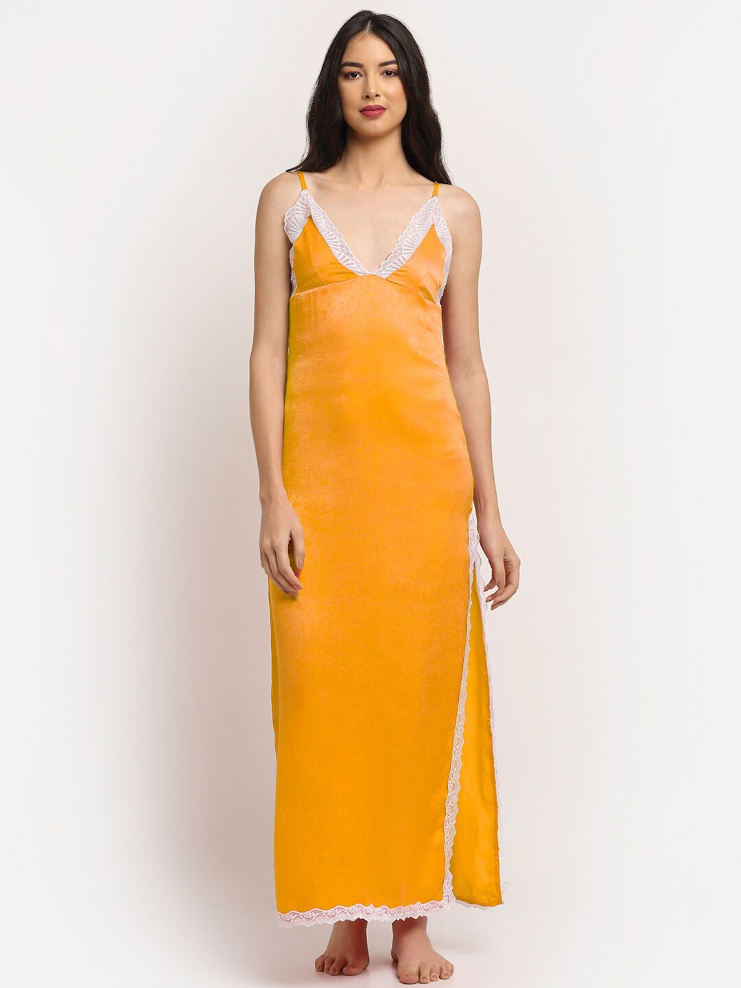 

EROTISSCH Mustard Maxi Nightdress