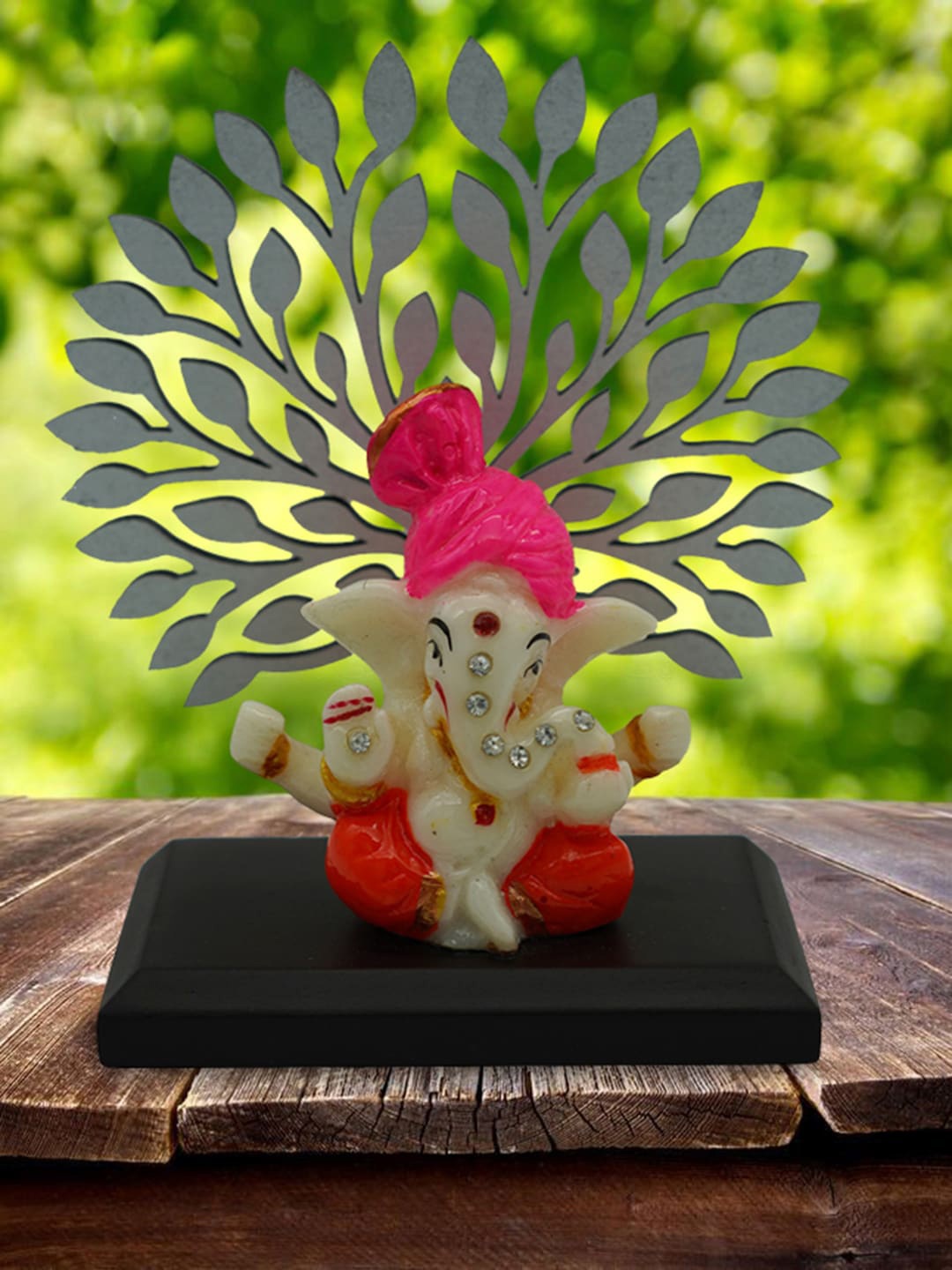 

Gallery99 Mukut Ganesha Decorative Showpiece, Multi