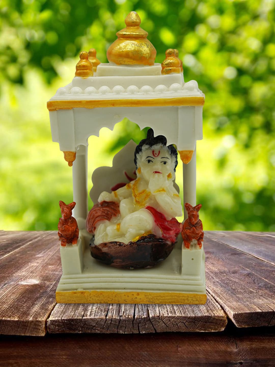 

Gallery99 Gold-Toned & White Lord Krishna Idol Showpieces