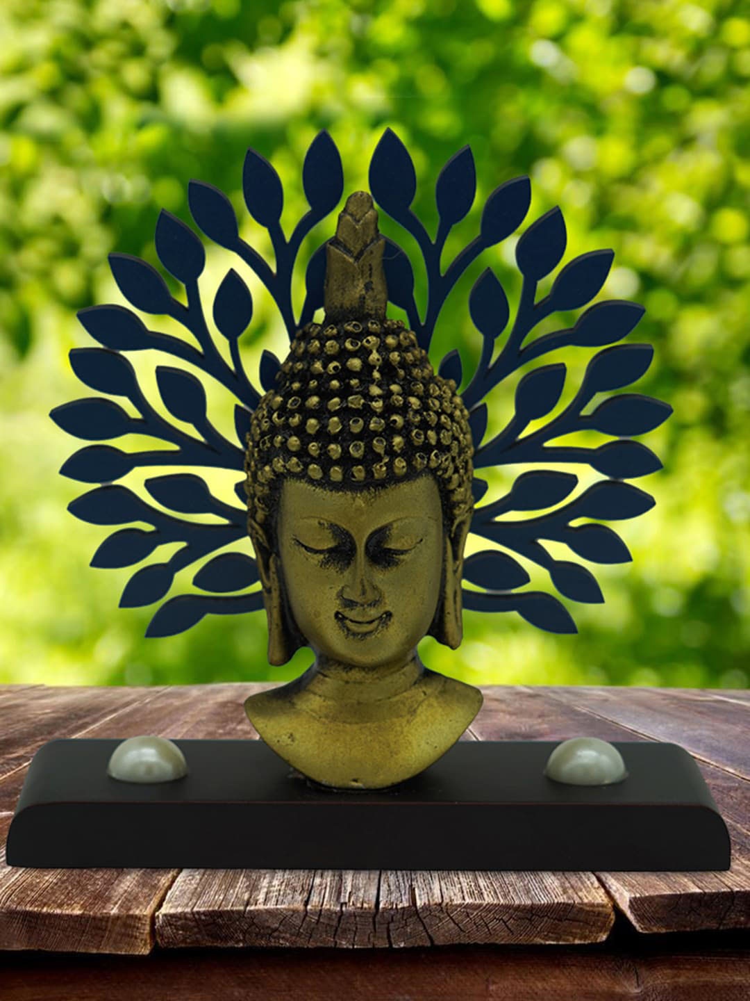 

Gallery99 Brown & Metallic Buddha Taj Idol Under A Tree Showpieces