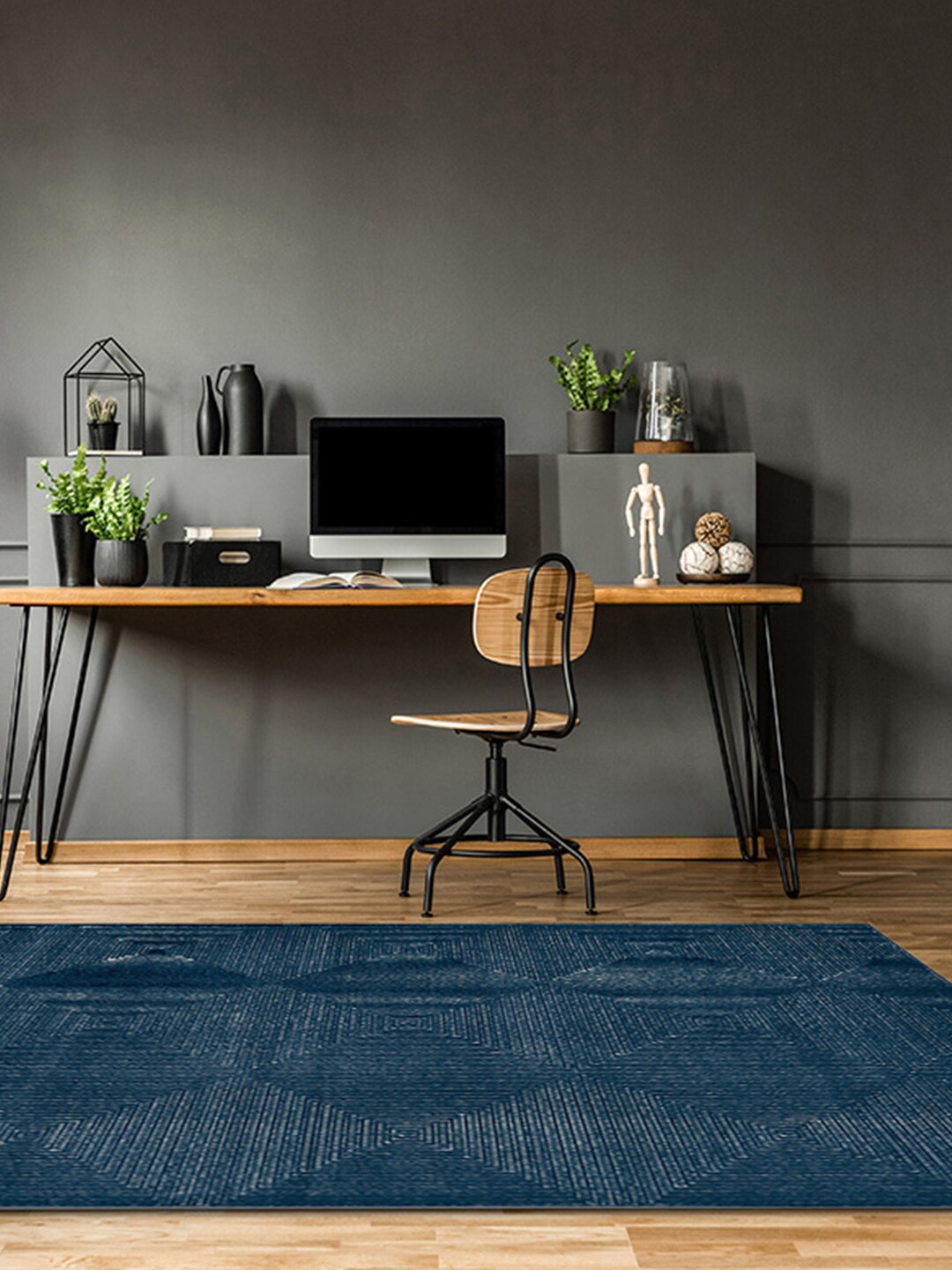 

DDecor Blue Geometric Carpet