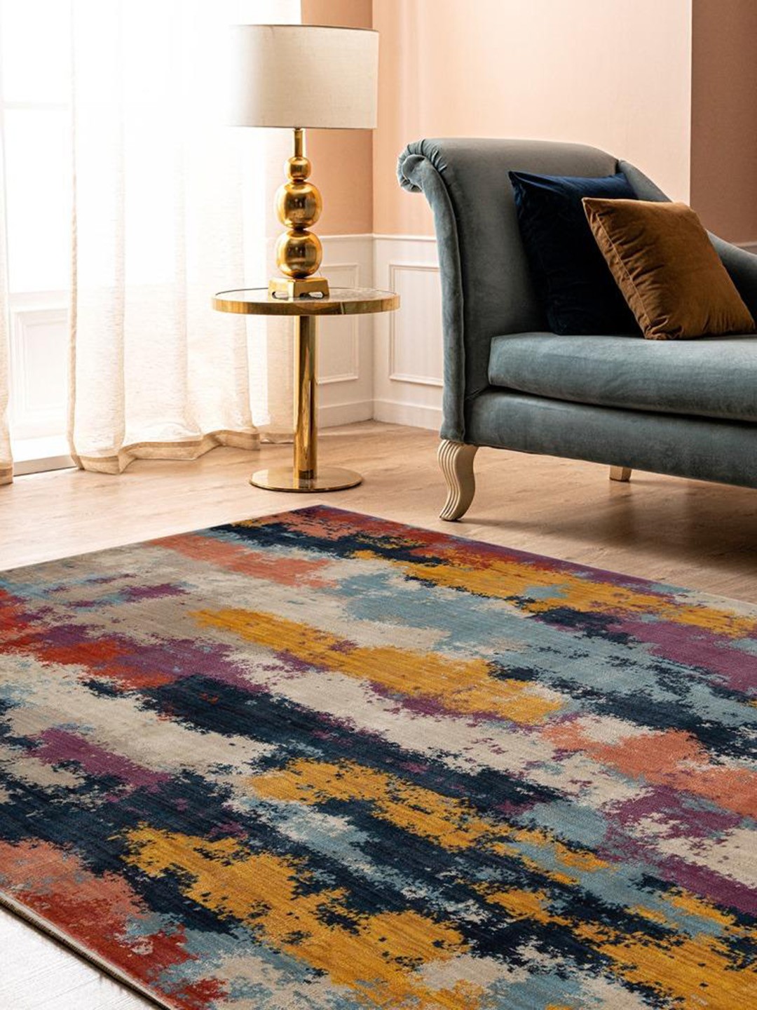 

DDecor Multicoloured Abstract Printed Rectangular Carpet, Multi