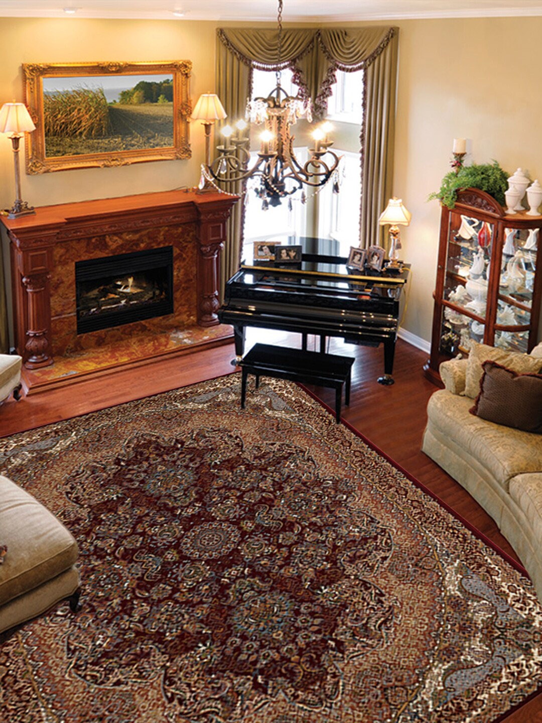 

Ddecor Red Ethnic Motifs Carpet