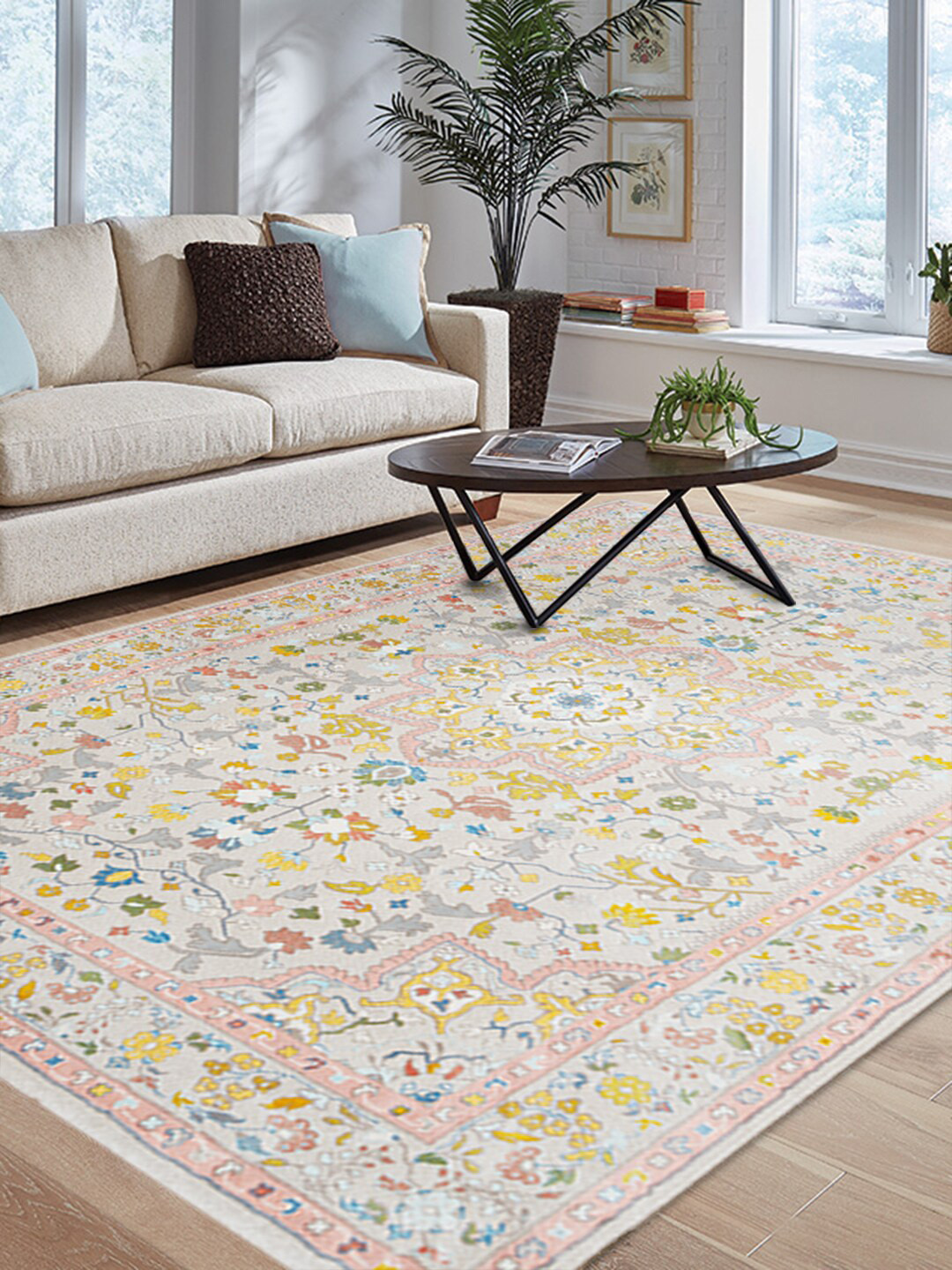 

Ddecor Multicoloured Ethnic Motifs Carpet, Multi