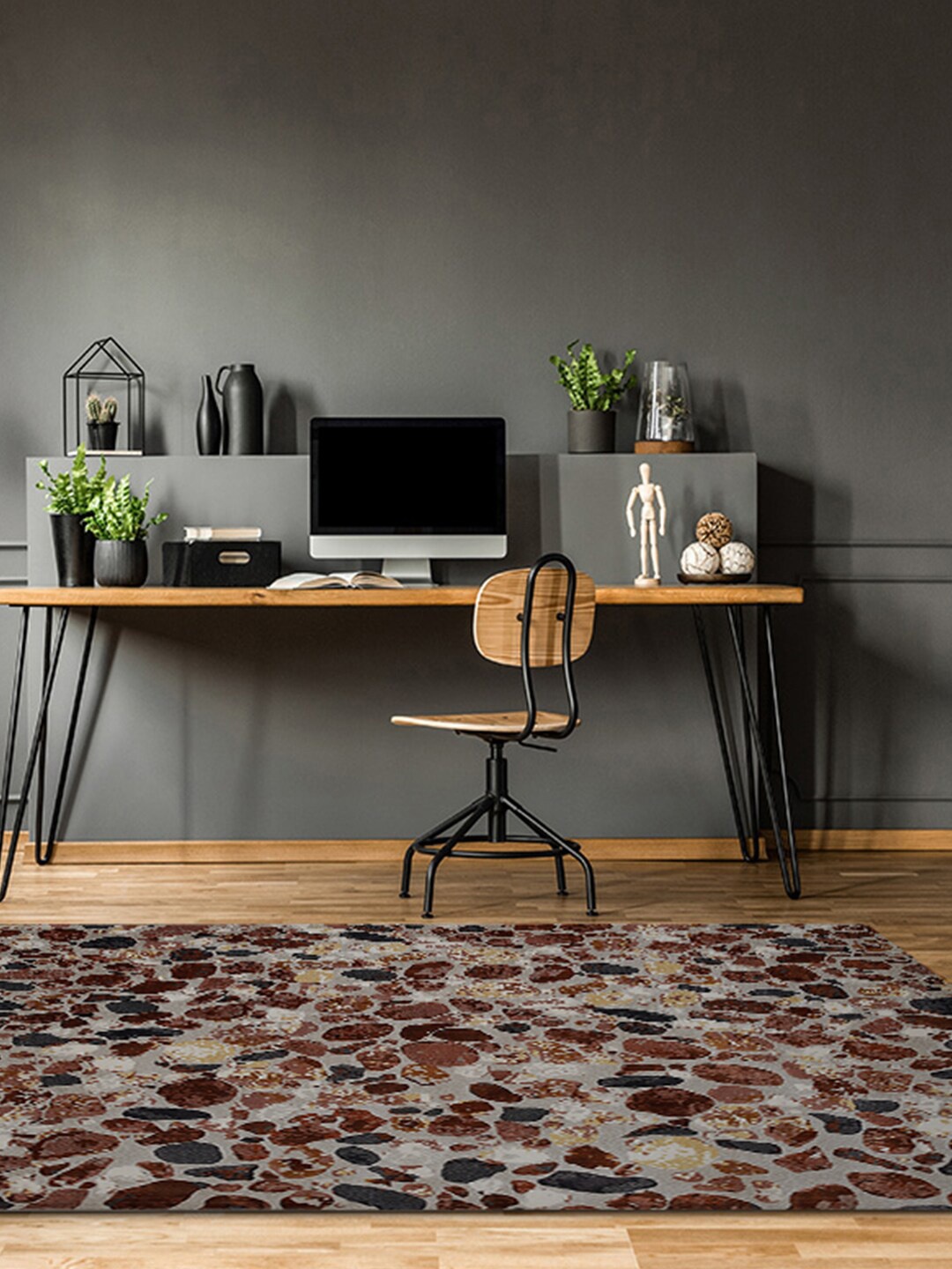 

Ddecor Brown Abstract Carpet