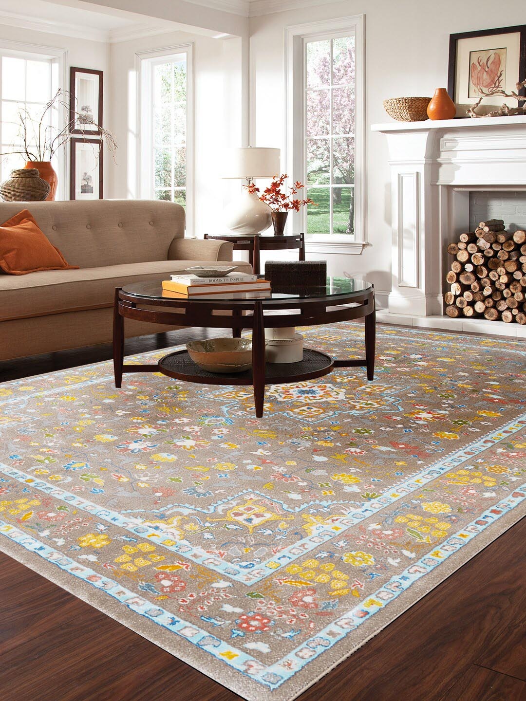 

DDecor Multicoloured Ethnic Motifs Printed Rectangular Carpet, Multi