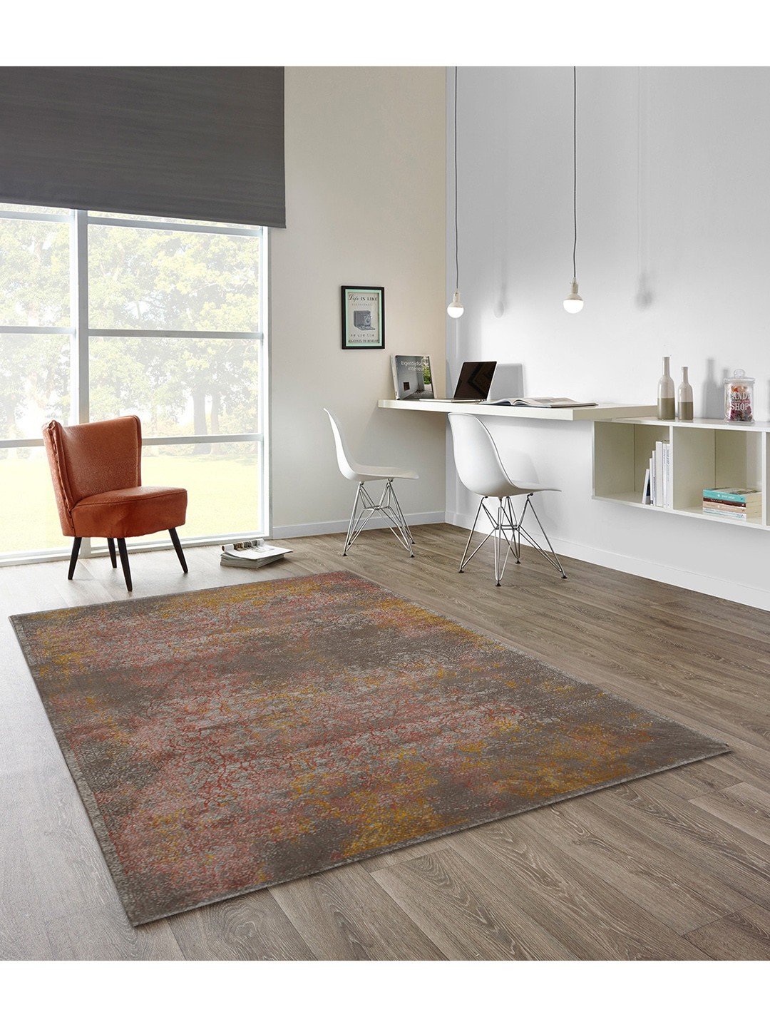 

DDecor Multicolored Abstract Motifs Contemporary Carpet, Multi