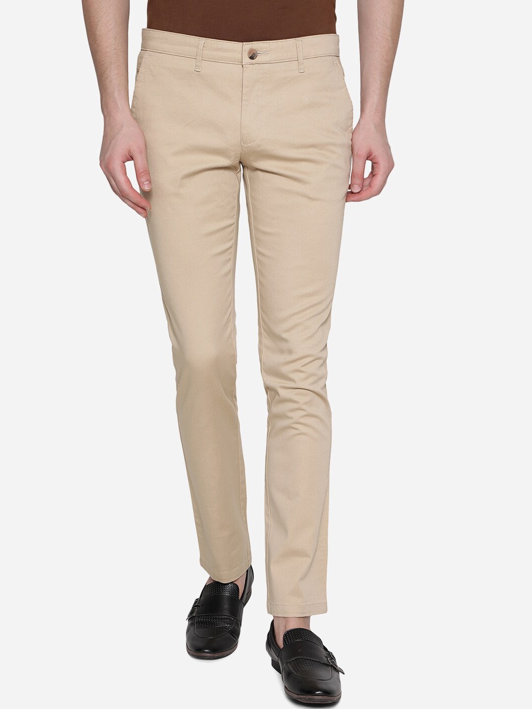 

Greenfibre Men Khaki Skinny Fit Trousers
