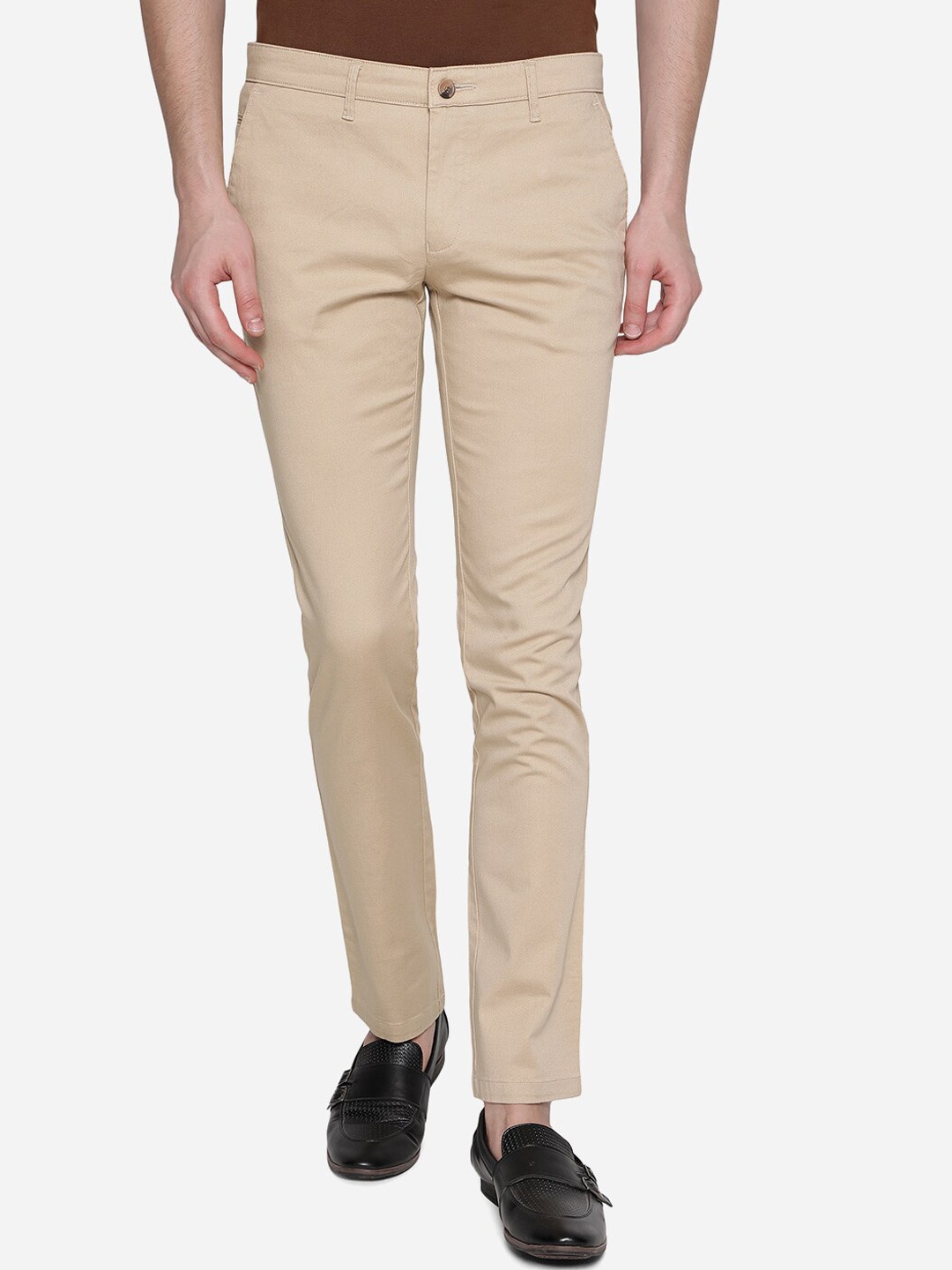 

Greenfibre Men Khaki Skinny Fit Trousers