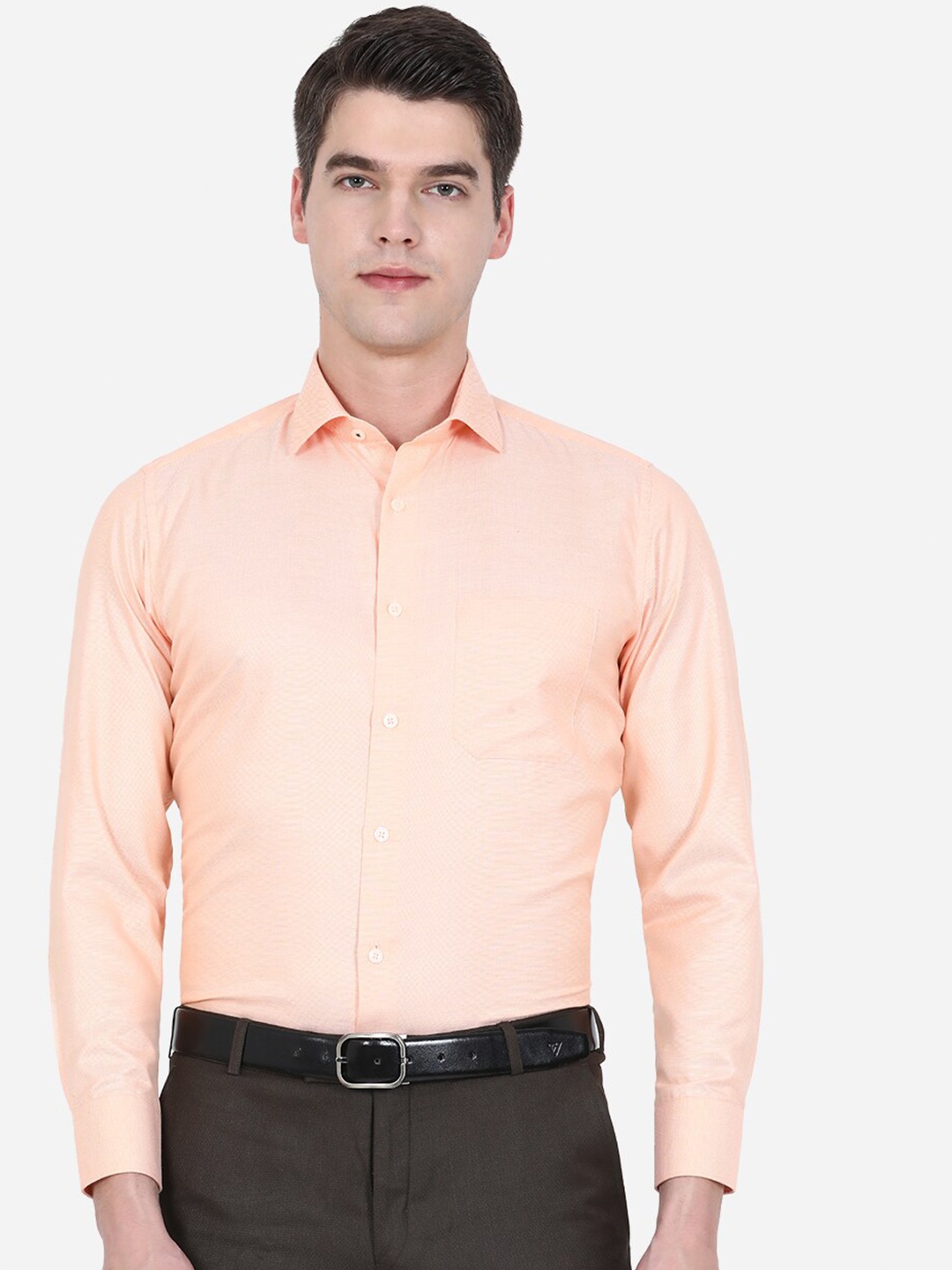 

Greenfibre Men Orange Slim Fit Formal Shirt