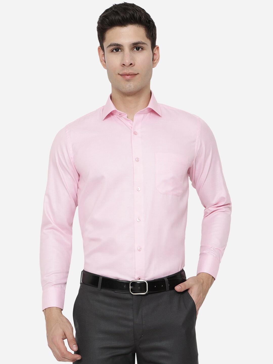 

Greenfibre Men Pink Slim Fit Formal Shirt