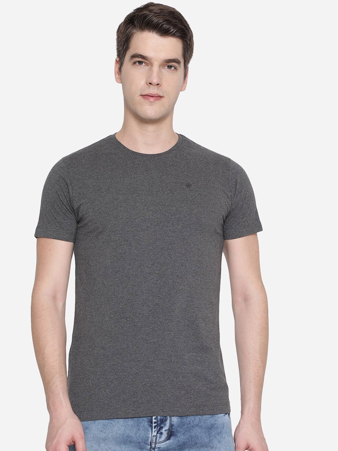 

Greenfibre Men Grey Slim Fit T-shirt