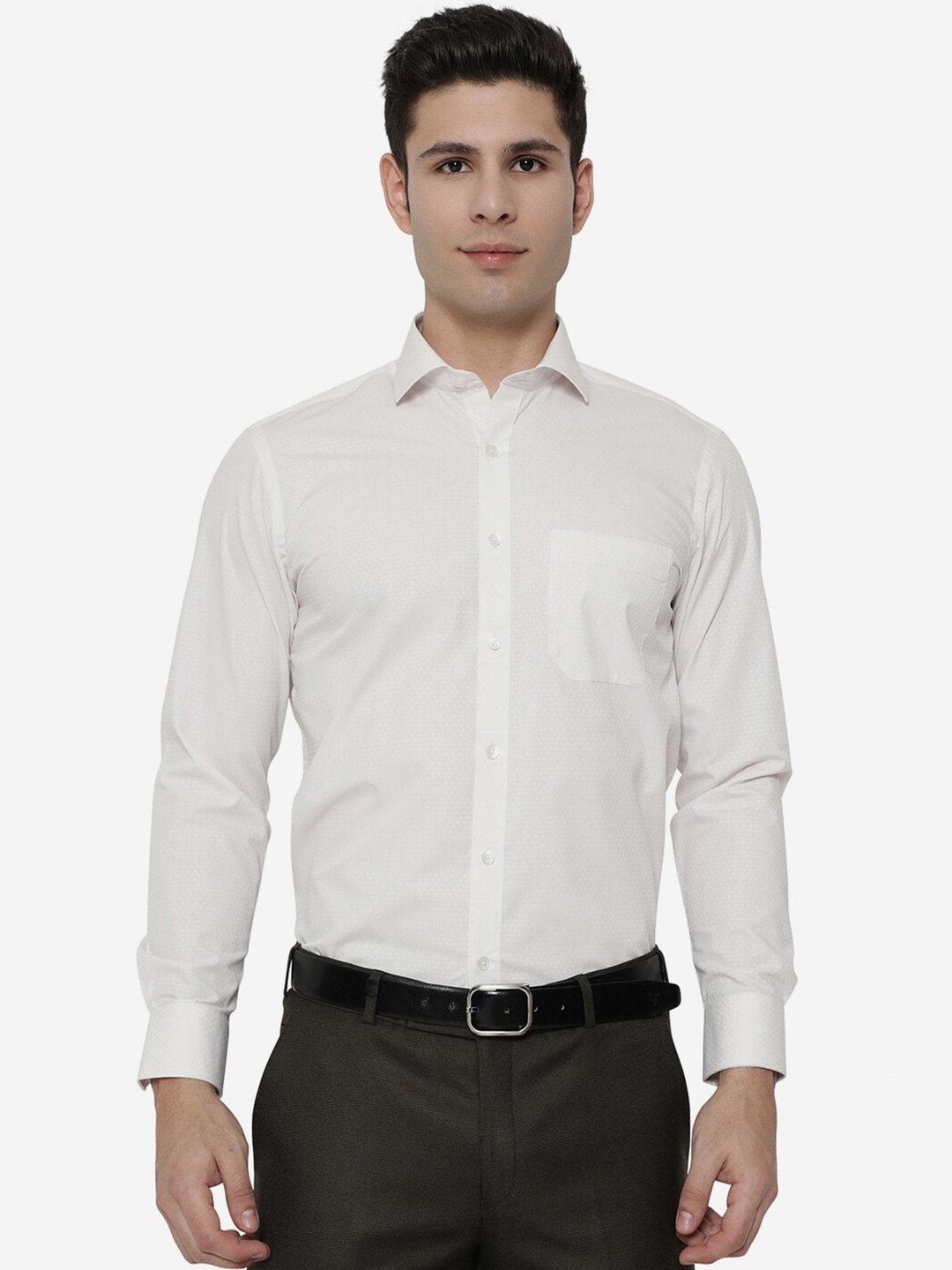 

Greenfibre Men White Slim Fit Formal Shirt