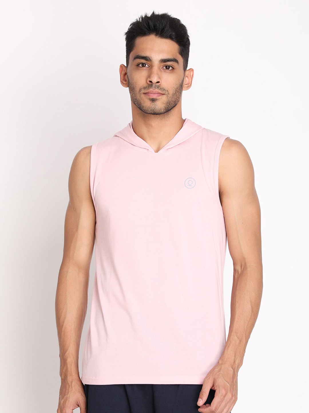 

Chkokko Men Pink V-Neck T-shirt