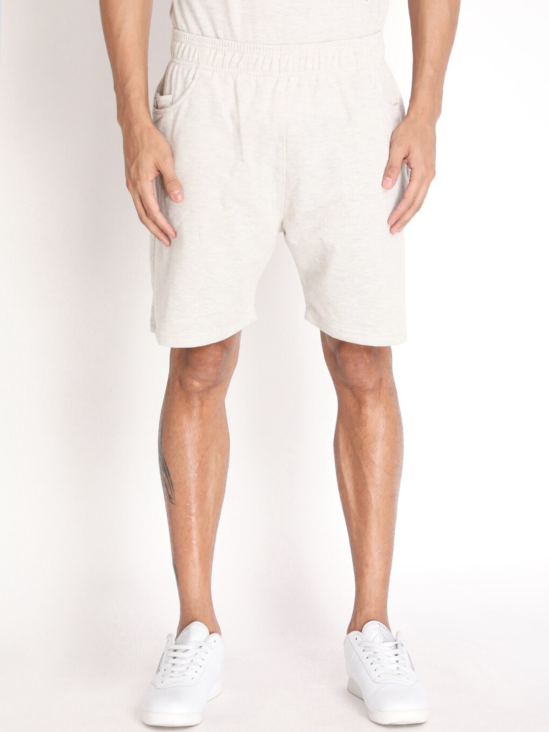 

CHKOKKO Men Off White Outdoor Shorts