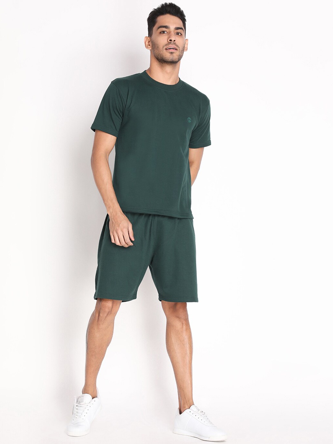 

Chkokko Men Green Solid Co-ord Sets