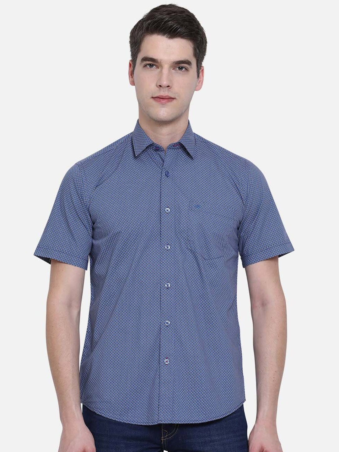 

JADE BLUE Men Blue Slim Fit Printed Casual Shirt