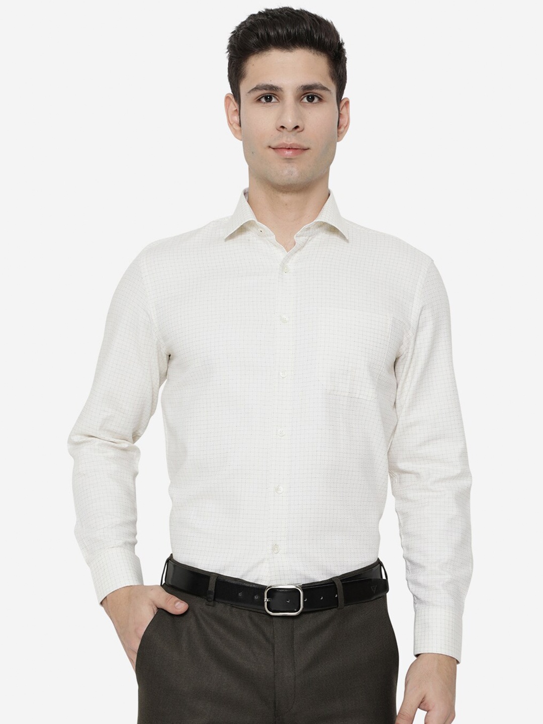 

JADE BLUE Men White Formal Shirt
