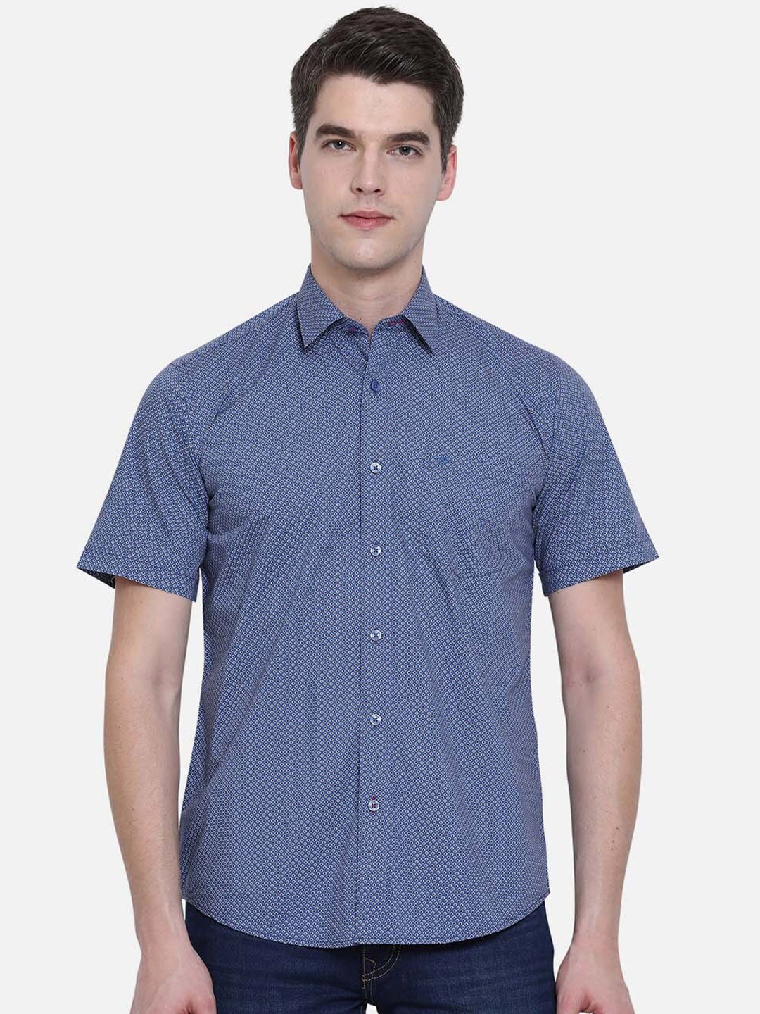 

JADE BLUE Men Blue Slim Fit Printed Casual Shirt